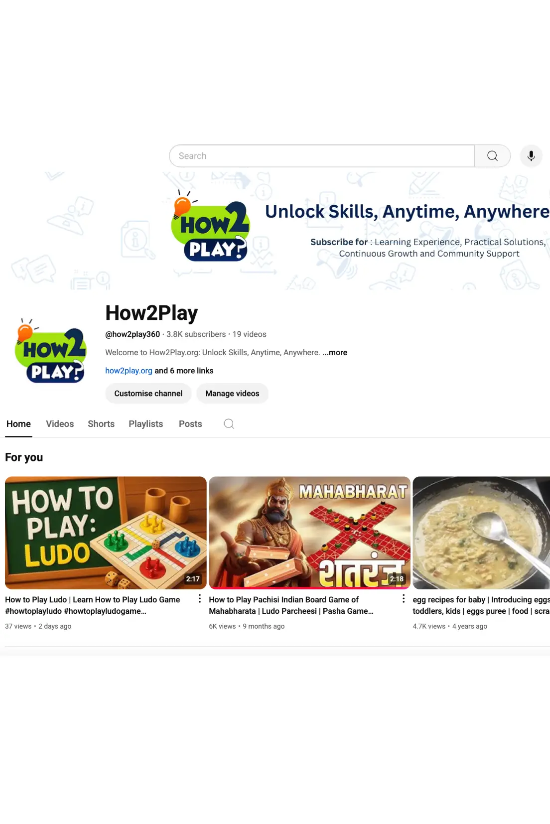 Search How2Play Game Tutorial